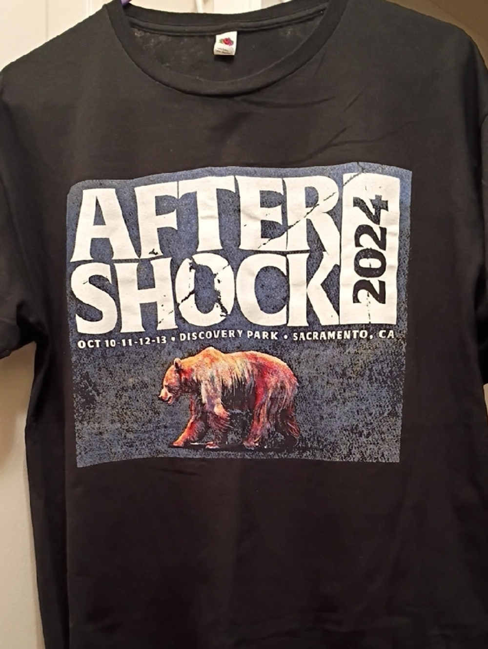 Aftershock 2024 Black Concert Tee With Front And Back Design